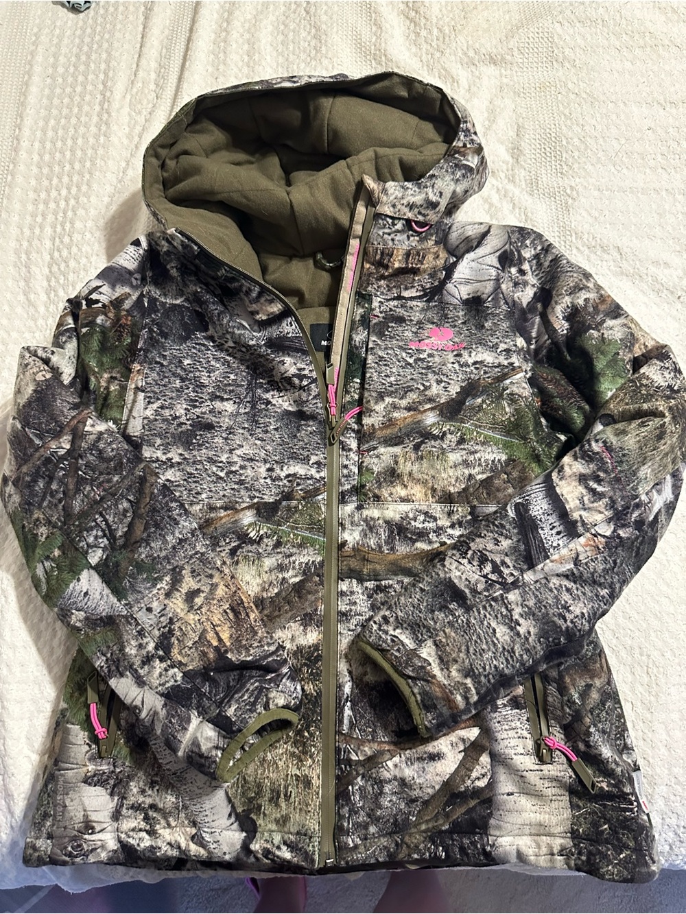 Mossy Oak Realtree Camo Jacket with Pink Accents